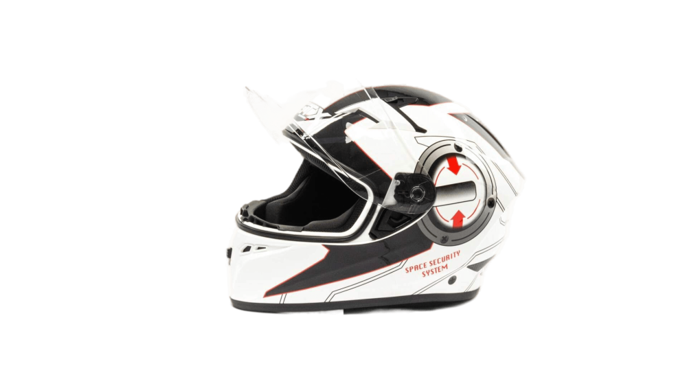Шлем мото интеграл GTX 578 WHITE/BLACK/RED